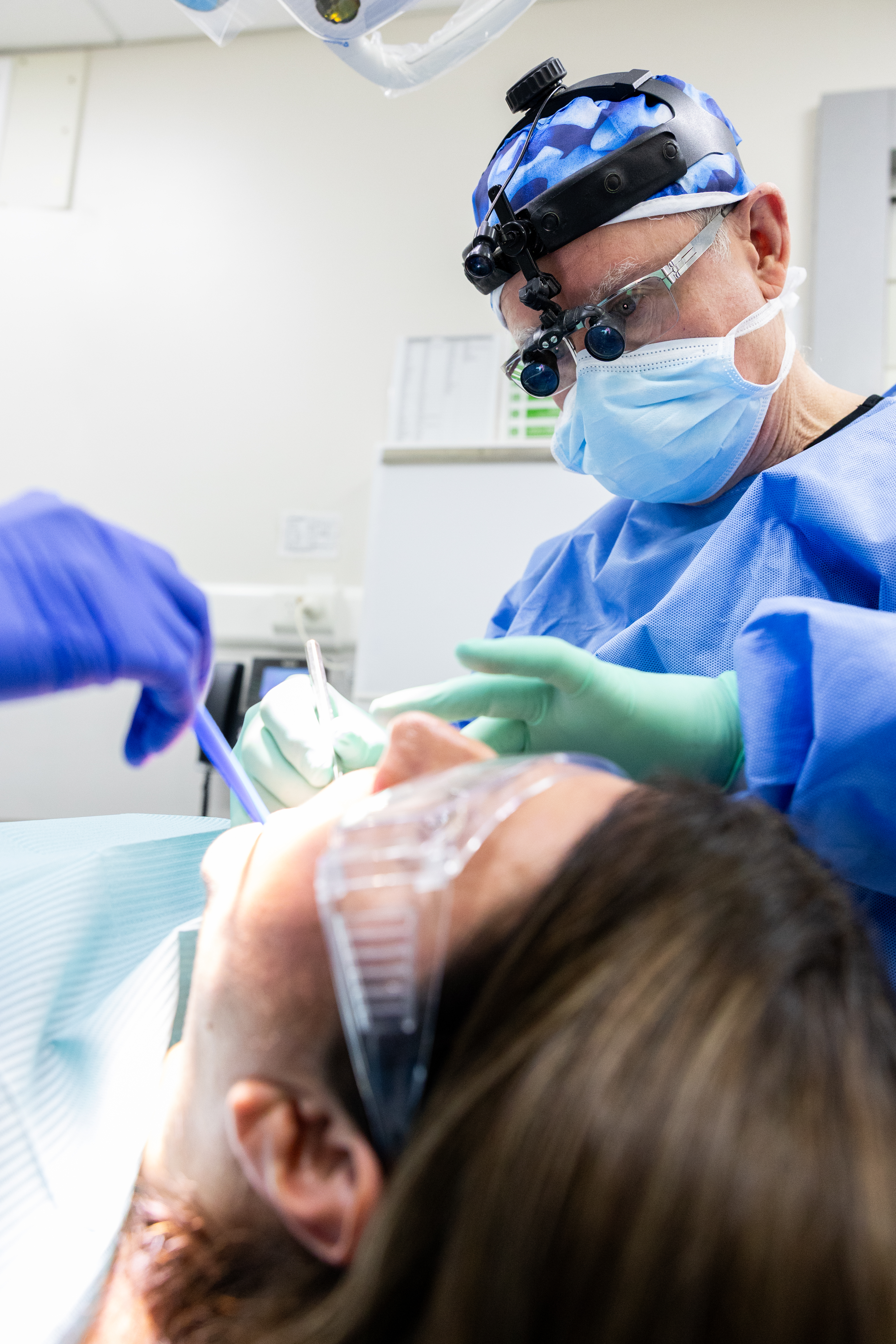 Dr Walker performing IV sedation procedure